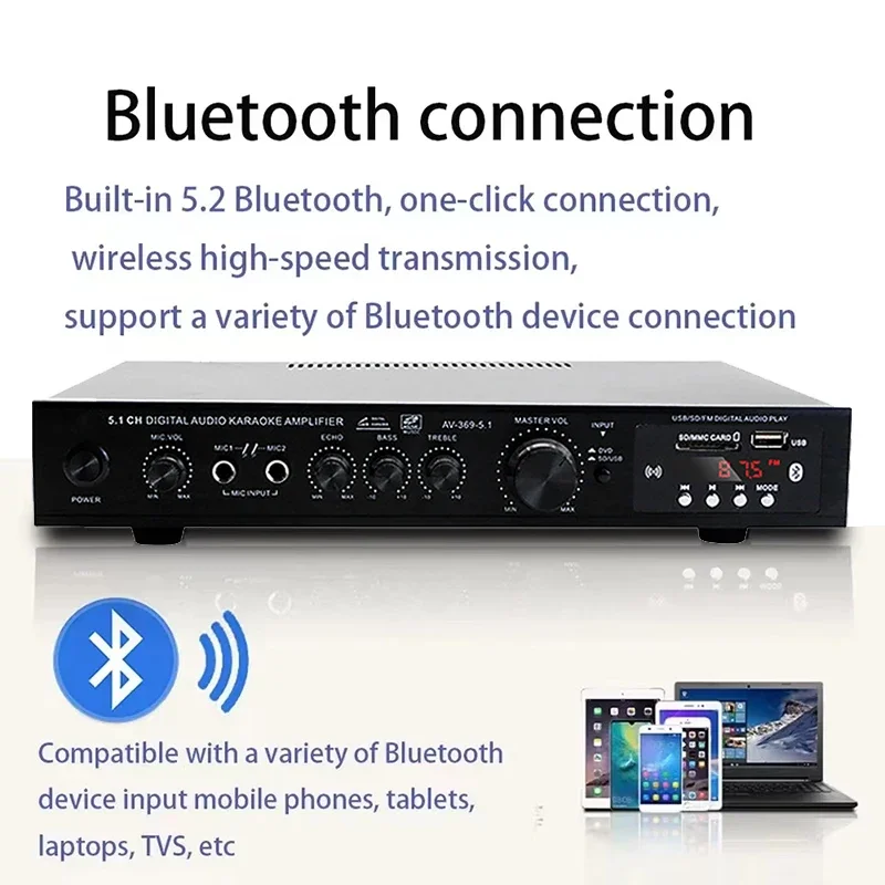 عالية مكبر كهربائي AV-369BT 6  - مراجعة Home Cinema Bluetooth 5.1 وسعره