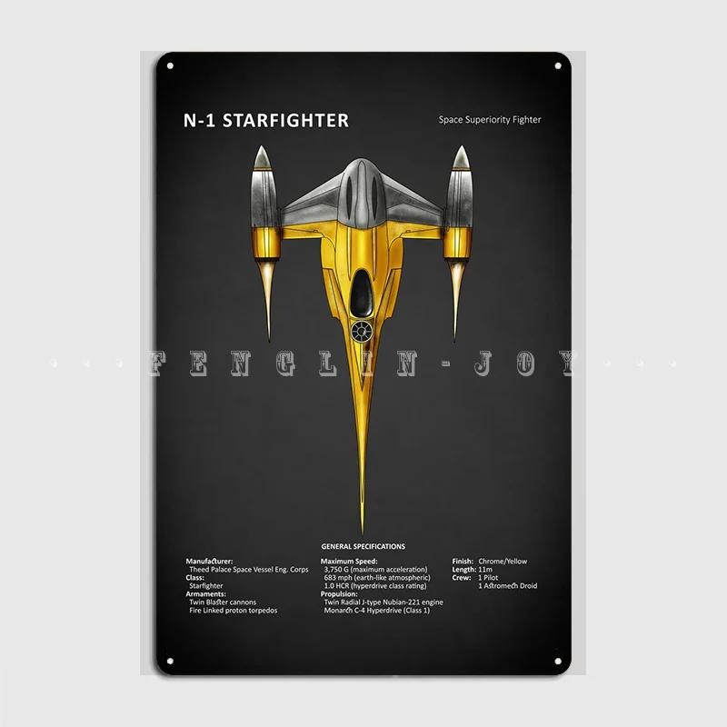 N1 Starfighter علامة معدنية لل - مراجعة Home Cinema Wall Design وسعره