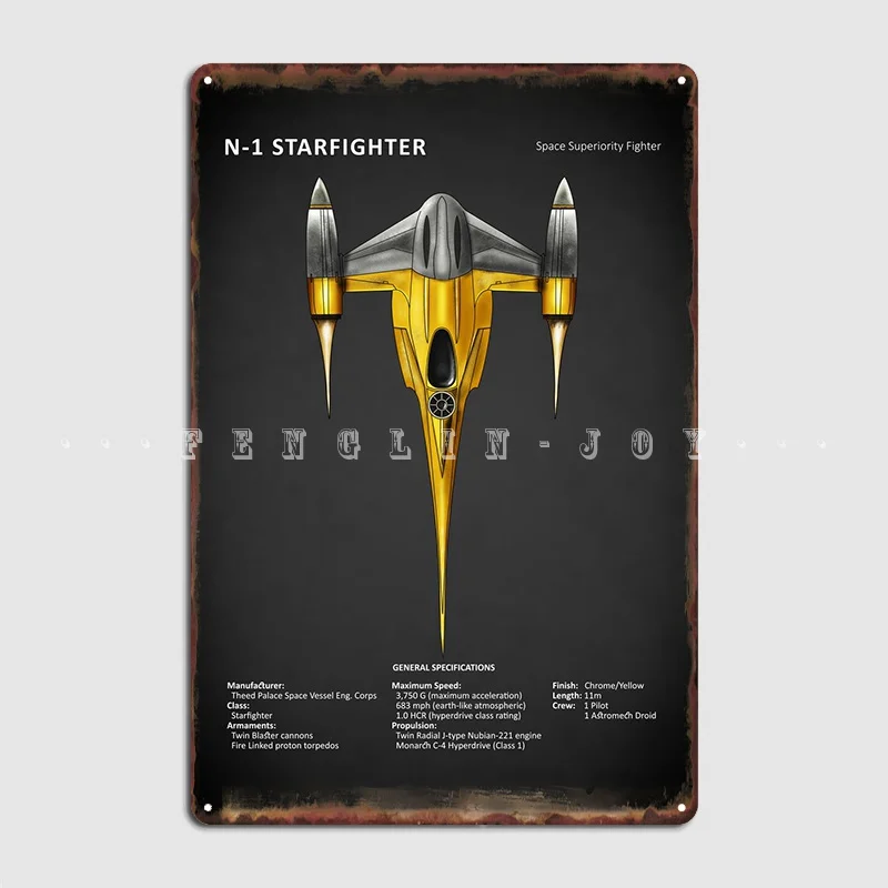 N1 Starfighter علامة معدنية لل - مراجعة Home Cinema Wall Design وسعره