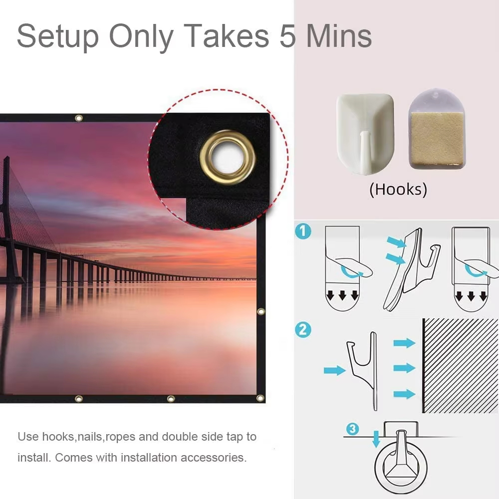 شاشة عرض LEJIADA 4K ناعمة قابل - مراجعة Home Cinema Setup وسعره